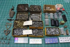 Joblot Vintage Milbro Bassett Lowke Bonds O Guage Track Parts Chairs, Fishplates