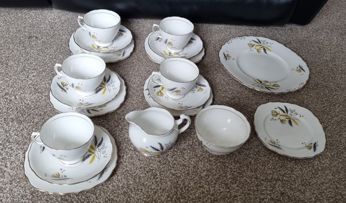 Pretty yellow floral bone