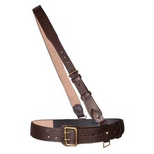 Sam Browne Leather Belt - Handmade Custom Original Leather Belt 