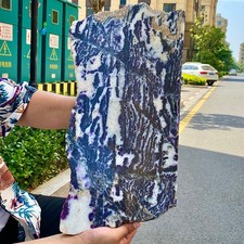 Zebra Stone Slice Black White Natural Crystal Specimen - 8.2LB