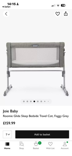 Joie roomie next - joie, bedside