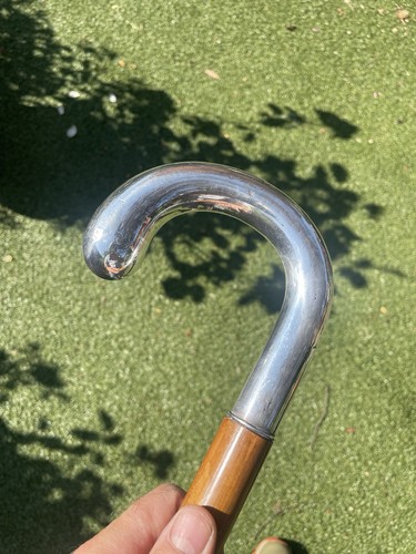Antique silver crook - , handle