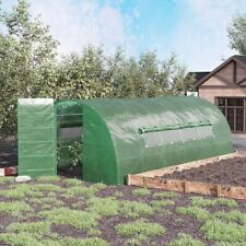 6 x 3 m Walk-in Polytunnel Garden Allotment Greenhouse REINFORCED STEEL FRAME