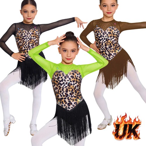 Girls leopard print fringe - leopard,