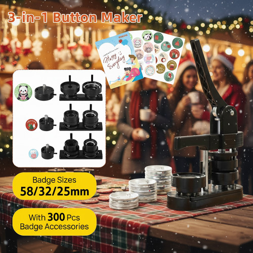 Poriya 300 parts button - 3-in-1,