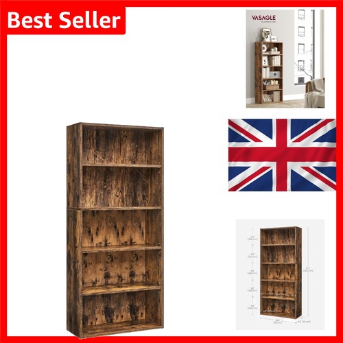 Vasagle tier bookcase rustic - vasagle,