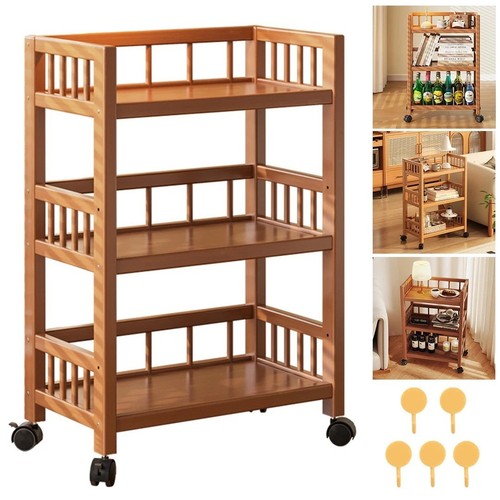 Tier storage trolley cart on - 3,
