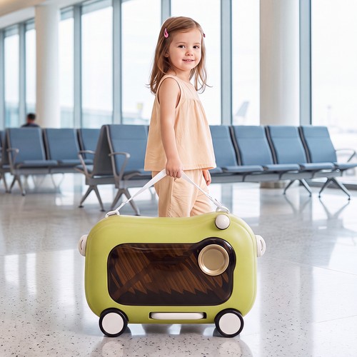 Kids ride suitcase in - suitcase,