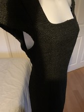 H&M Square Neck Black Boucle