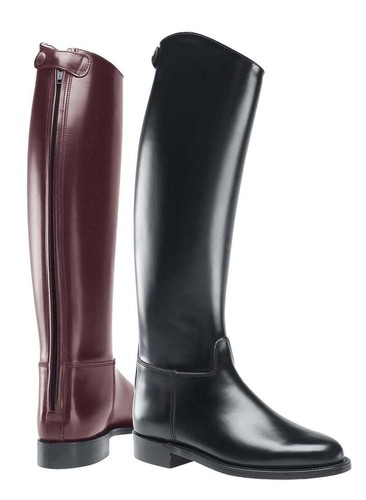 Long leather riding boots tan - leather,