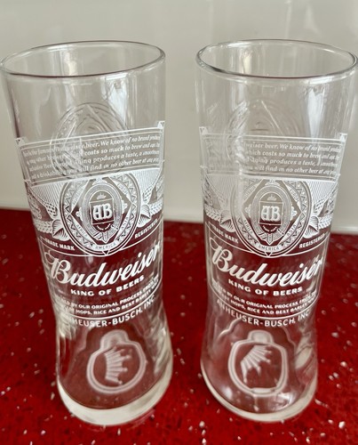 Budweiser half pint glasses - half,