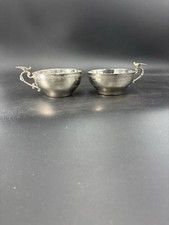 A Pair Of Solid Silver Coffee Cups