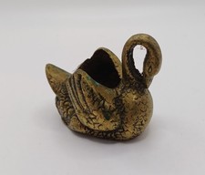 Vintage Brass Swan Trinket