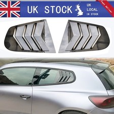 For VW scirocco 09+ 2x Carbon Style Window Quarter Louver Side Vent Scoop Cover