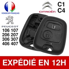 Peugeot 206 virgin key shell compatible 106 107 207 306 307 2 buttons without blade