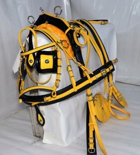 Yellow tiedown horse driving harness premium quality full cob pony shetland mini