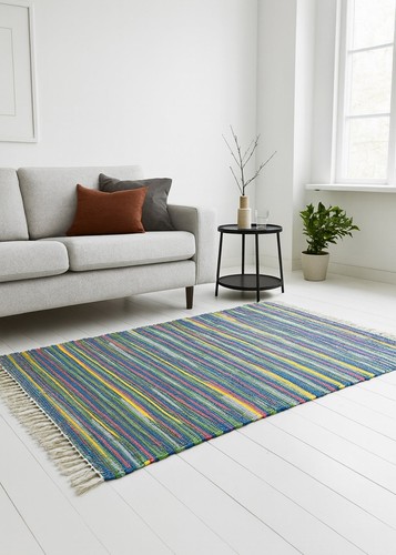 Rainbow rag rug 120 - rainbow,