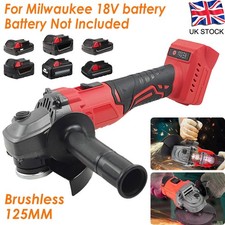 Cordless Angle Grinder 125mm Brushless Metal Grinder for Milwaukee 18V Battery
