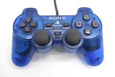 Official Genuine Sony Playstation PS2 Dual Shock Original Controller Clear Blue