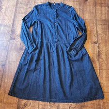 Culture CUpacia denim smock dress, button down, long sleeve XL
