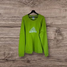 Adidas Sweatshirt Jumper Spell Out Green XL Vintage Retro 2007