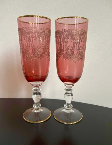 Pair vintage royal bohemia - vintage,