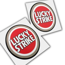 Lucky Strike SCHAWNTZ style Motorcycle sponsor graphics decals stickers x 2PCS 