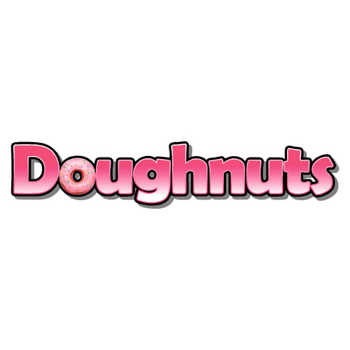 Doughnuts text sticker cafe - sticker,