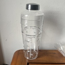 COCKTAIL SHAKER MIXER STIRRER Recipes f/MANHATTAN Martini Gibson Alexander Sour