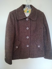 Joules Victoria Brown Tweed Jacket Size 12