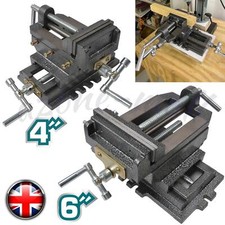 UK Cross Slide Vise Drill Press Metal Milling 2 Way X-Y Heavy Duty Clamp Machine