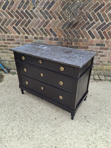 Antique french ebonized - antique, chest