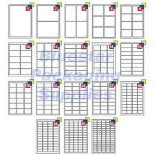 Address Labels White A4 Sheets Sticky Self Adhesive for Inkjet / Laser Printer