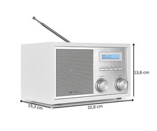 Nostalgia Radio with DAB +, Bluetooth, White, Blaupunkt, RXD180WH, New