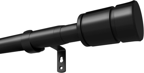 Matte black curtain poles - black,