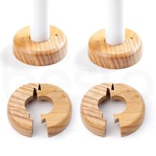 2/4 x Wooden Radiator Pipe Collars Radiator Cover Oak for 15-19mm Pipes