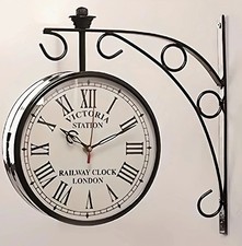 Double Sided Clock 8" Victoria