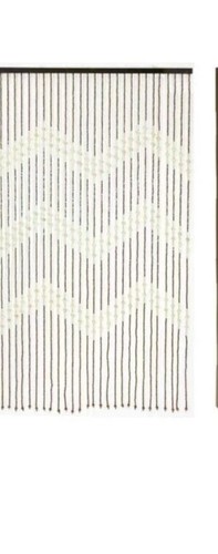 Wooden beaded bamboo door - wooden,