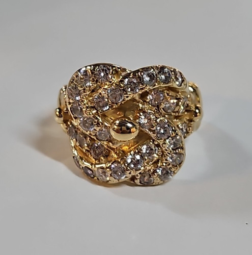 9ct yellow gold knot ring - 9ct,