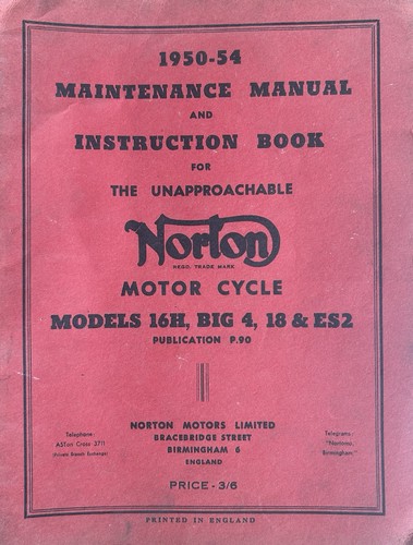 Norton models 16h - 16h, /