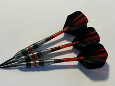 34g Prism Red Heavies 90% Tungsten Darts Set, Winmau Prism Force Stems & Flights
