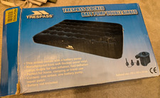 Trespass Flocked Double Airbed with Battery Powered Pump (working)