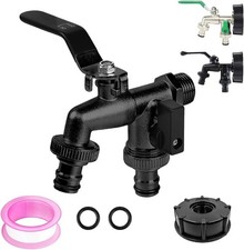 Double Outlet Garden Tap, 1/2