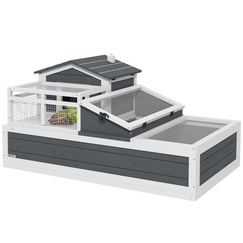Pawhut wooden tortoise house - tortoise,