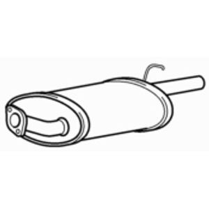 Rear exhaust silencer back box - back,