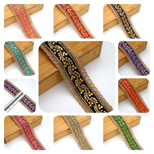 Gold zari stonework - gold,