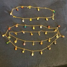 Vintage Joan Rivers 40 Charm And Egg Necklace Sections Large Collection