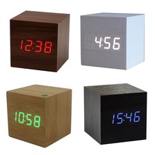 Wooden Led Alarm Clock