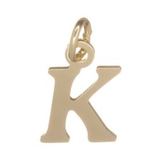 9ct Gold Pendant Charm Alphabet Initial Letter 375 Jewellery A-Z 17mm Gift