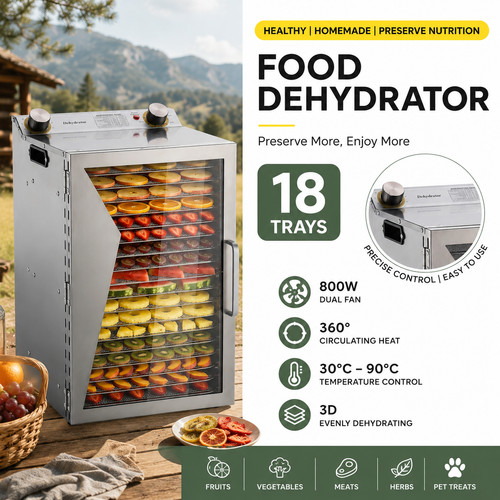 Trays 800w food dehydrator - 800w,